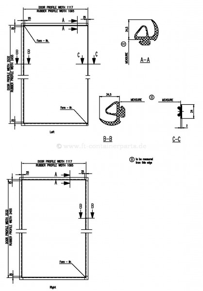 Tür-Profil-Gummidichtung-Rahmen