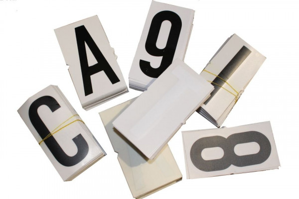 Number Decal &quot;4&quot;, white, 100 mm